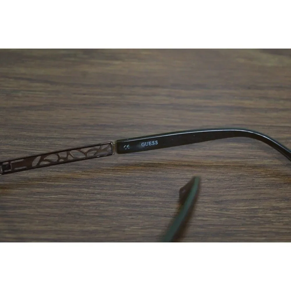Guess Women's Cat Eye Glasses 37 Frame Grooved Metal 50 18-135 Eyeglasses 1504